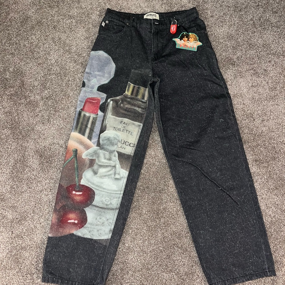 Fiorucci x Revolve Dark Gray Denim Jeans